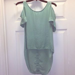 Cold shoulder High-Low Blouse